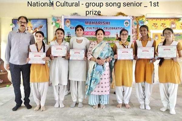 Student of MVM Jammu got 1st prize for Senior group song in National cultural.